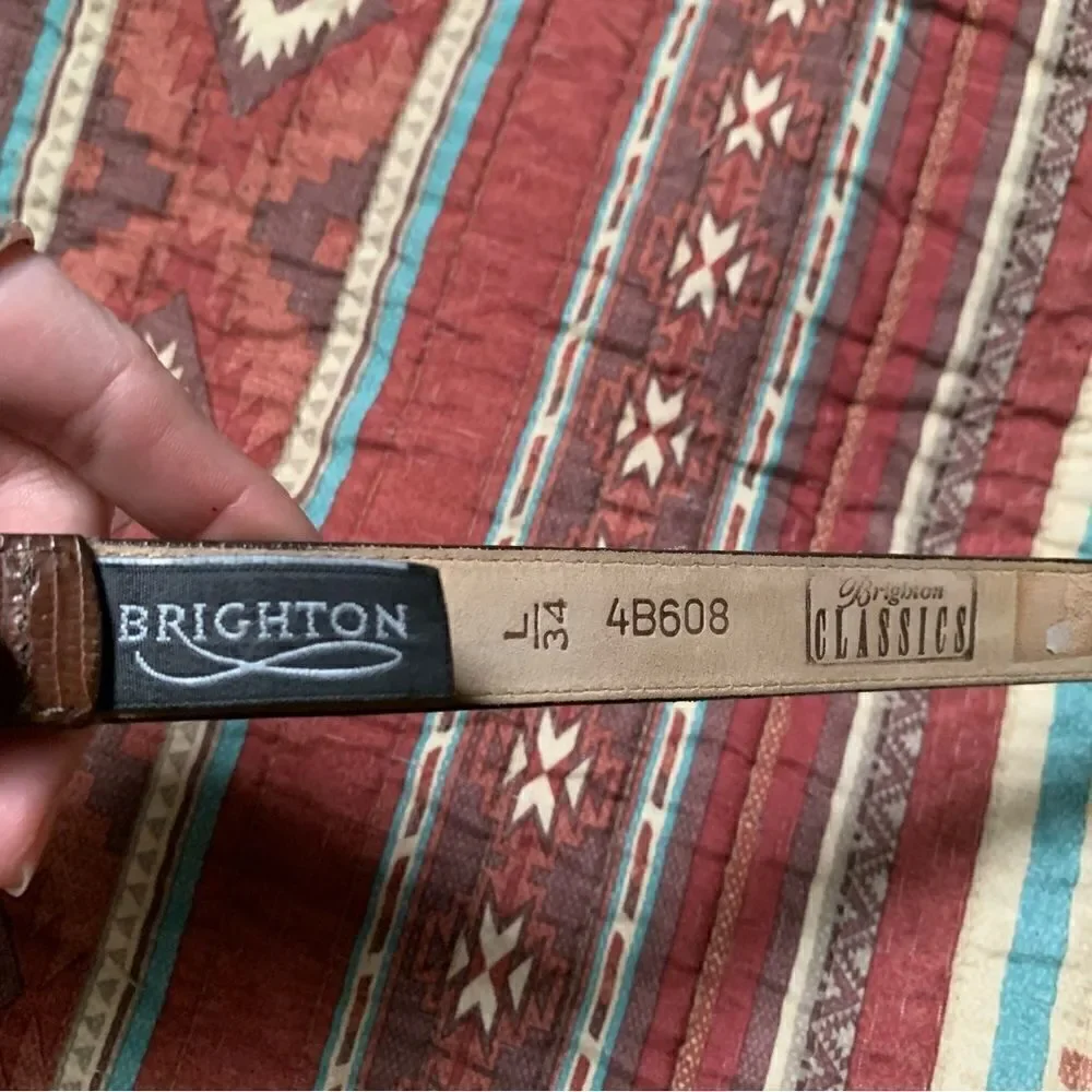 Brighton Women’s Brown Leather Belt Size large